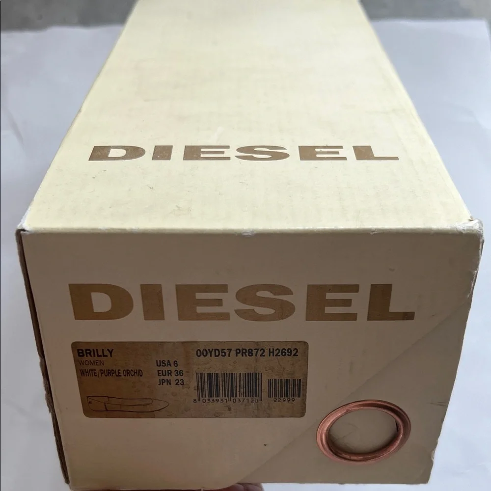 Diesel Floral plum and white Flats with box - Picture 12 of 12